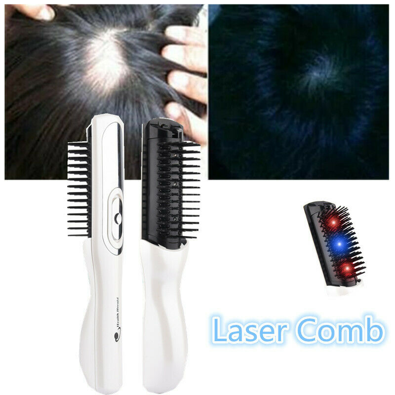 Electric Laser Infrared Anti Hair Loss Comb Vibration Scalp Massager Hair Brush Hair Scalp Massage Comb Hairbrush Bristle Nylon Women Wet Dry Curly Detangle Hair Brush Salon Hairdressing