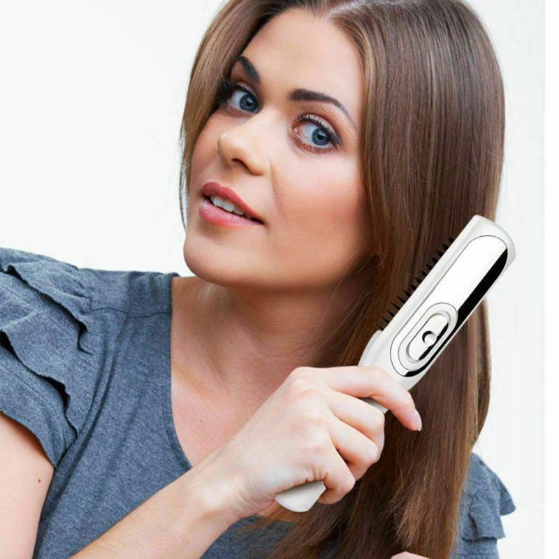 Electric Laser Infrared Anti Hair Loss Comb Vibration Scalp Massager Hair Brush Hair Scalp Massage Comb Hairbrush Bristle Nylon Women Wet Dry Curly Detangle Hair Brush Salon Hairdressing